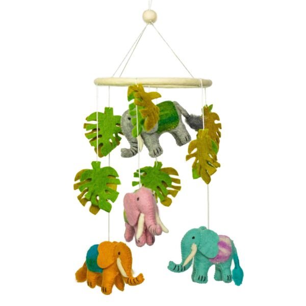 Elephant Handmade Felt Mobile