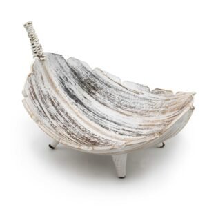 Whitewash Coconut Leaf Bowl