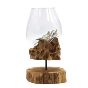 Molten Glass Bowl with Stand