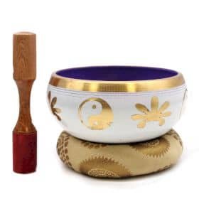 Yin & Yang Singing Bowl Set- White
