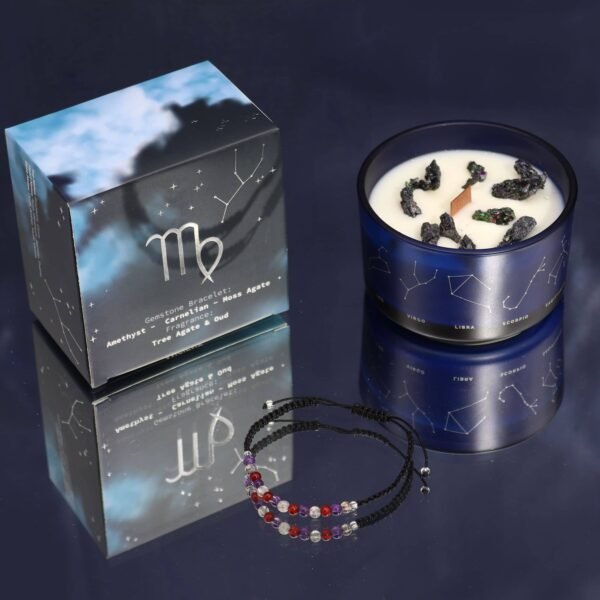 Virgo Zodiac Crystal Candle