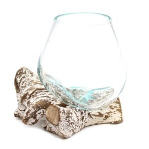 Whitewash Small Glass Bowl