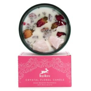 The Lovers Tarot Crystal Candle