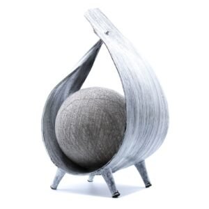 Greywash Wrapover Coconut Lamp