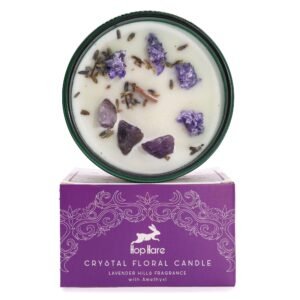 The Moon Tarot Crystal Candle