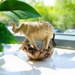 Walking Elephant Wood Sculpture