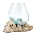 Whitewash Large Glass Bowl