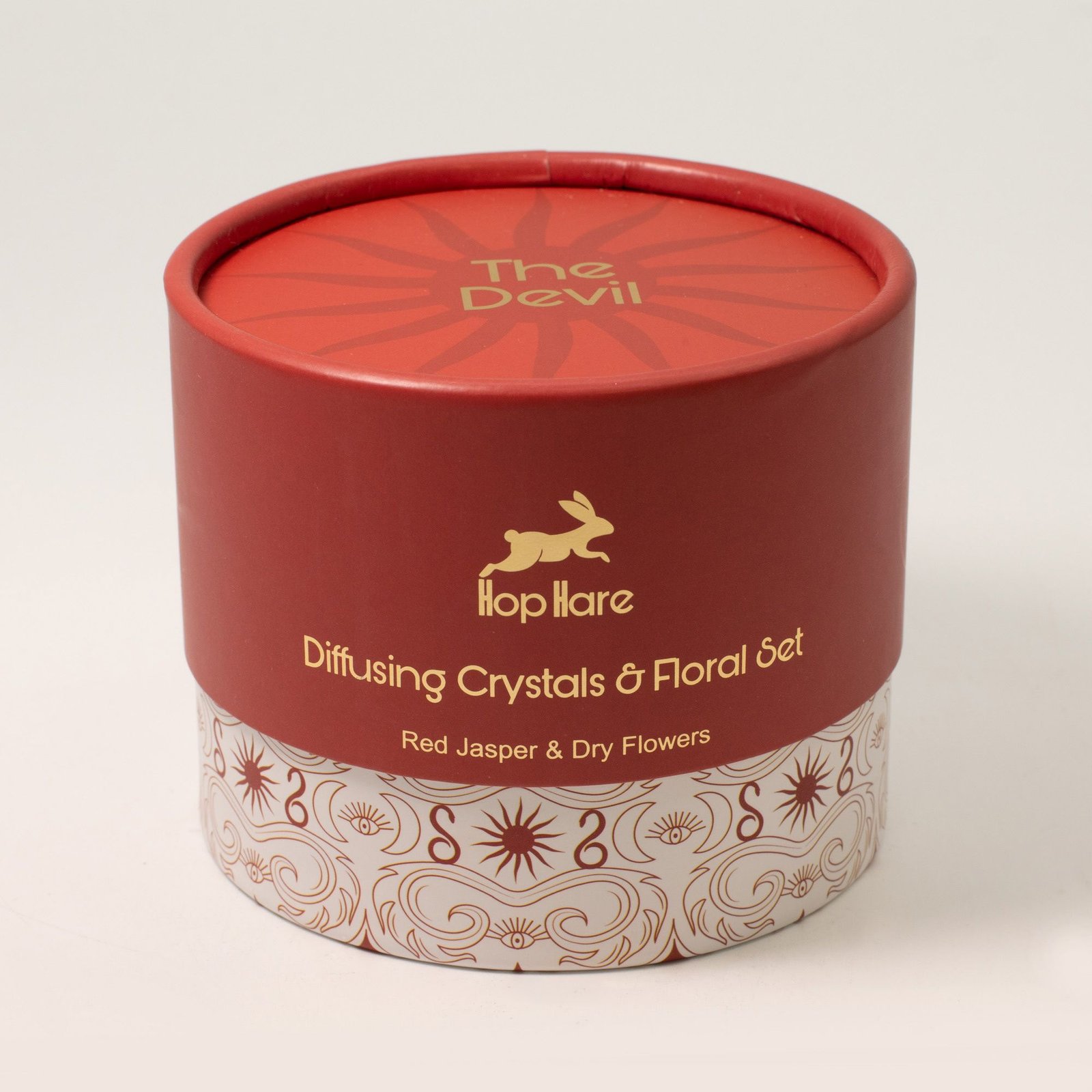 The Devil Red Jasper crystal diffuser and floral set with gift box